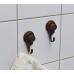 Evideco Strong Hold Suction Hooks -Bath-Kitchen-Home- Set of 2 (Brown) - B01N16F5CL